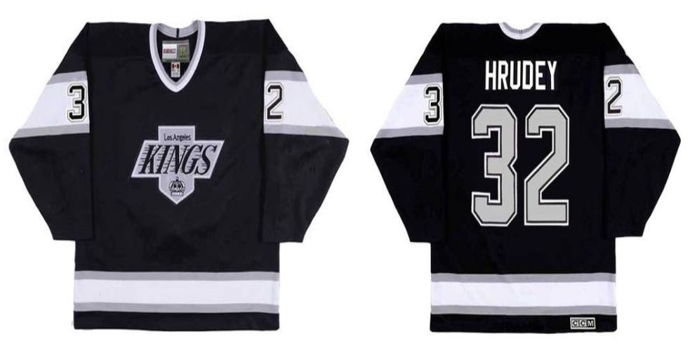 2019 Men Los Angeles Kings #32 Hrudey Black CCM NHL jerseys